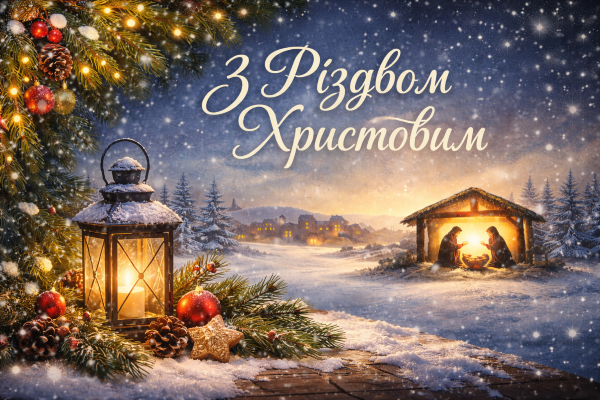 Щирі вітання з Різдвом Христовим