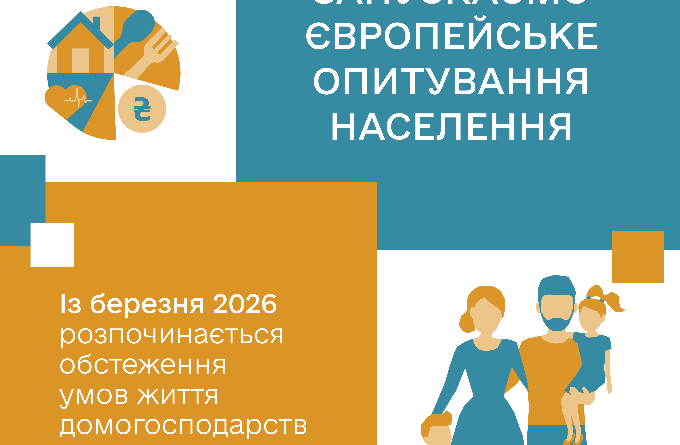 Держстат запускає обстеження доходів і умов життя населення EU-SILC