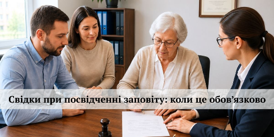 Свідки при посвідченні заповіту: коли це обов’язково